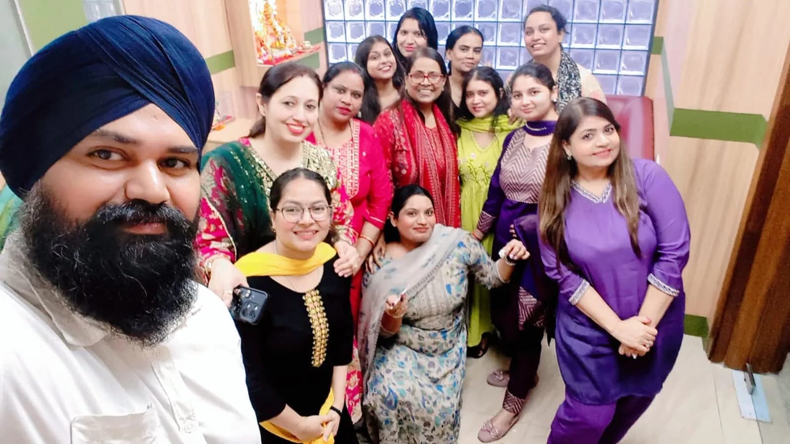 Office team selfie